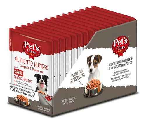 [3515] POUCH PET¨S CLASS PERRO ADULTO 15 X 100GR